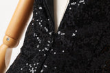 Gianna Plus Size Black Sequin Evening Dress