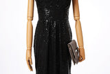 Gianna Plus Size Black Sequin Evening Dress