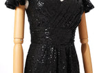 Gianna Plus Size Black Sequin Evening Dress