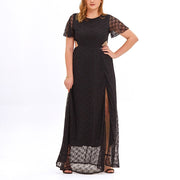 Plus Size Black Sexy Evening Dress