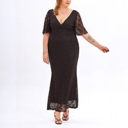 Plus Size Black Sexy Maxi Dress