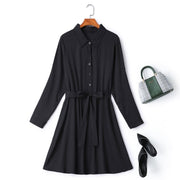 Plus Size Black Shirt Dress