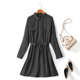 plus size black shirt dress