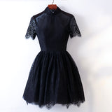 Plus Size Black Short Formal Dress
