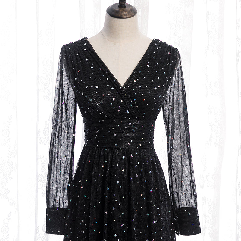 Plus Size Black Wrap Evening Dress– Hello Curve