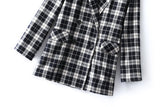 Petra Plus Size Checked Long Blazer