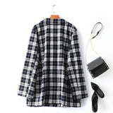 Petra Plus Size Checked Long Blazer