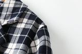 Petra Plus Size Checked Long Blazer