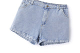 Plus Size Blue Denim Shorts