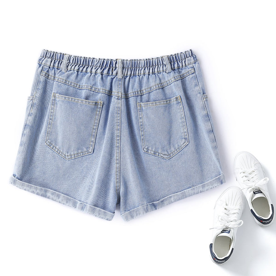 Plus size denim shorts uk hotsell