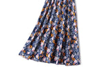 Melle Plus Size Blue Floral Maxi Dress