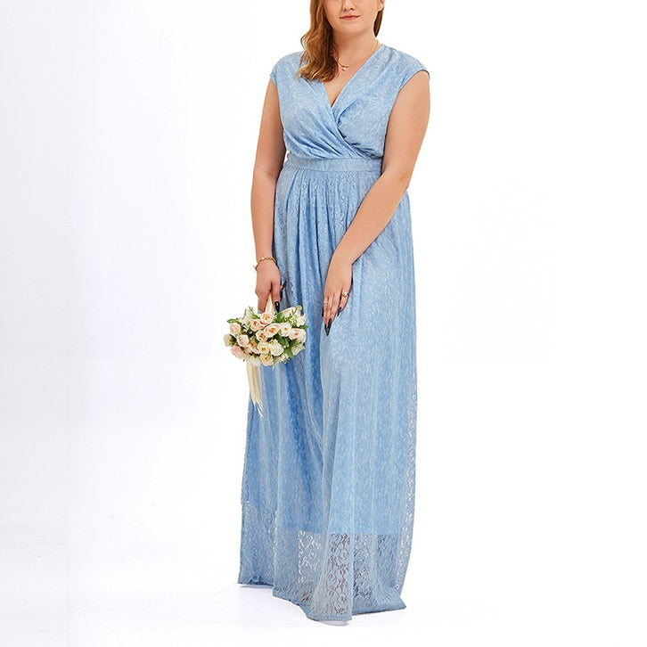 Baby blue plus best sale size bridesmaid dresses