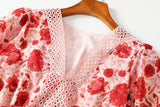 Gabriela Plus Size Boho Floral Midi Dress