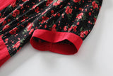 Danika Plus Size Black Red Floral Maxi Dress