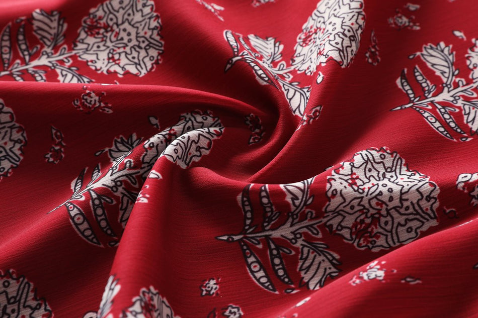 Devine Plus Size Red Floral Midi Dress