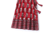 Devine Plus Size Red Floral Midi Dress