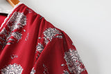 Devine Plus Size Red Floral Midi Dress