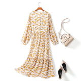 Julia Plus Size Boho Wrap Long Sleeve Midi Dress