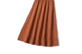 Plus Size Brown Midi Dress