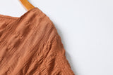 Plus Size Brown Midi Dress