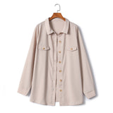 Plus Size Button Long Sleeve Shirt