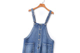 Jimena Plus Size Denim Dungaree Dress