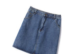 Plus Size Denim Mini Skirt