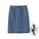 plus size denim skirt