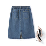 Elise Plus Size Denim Skirt