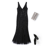 plus size black evening dress