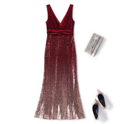 plus size sequins evening dress