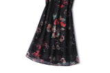 Plus Size Floral Chiffon Dress