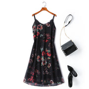 Plus Size Floral Chiffon Dress