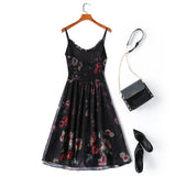 Plus Size Floral Chiffon Dress