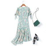 Zyla Plus Size Floral Tea Midi Dress