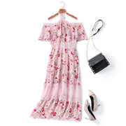 Dana Plus Size Pink Floral Halter Neck Midi Dress