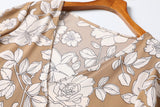 Plus Size Floral Long Sleeve Maxi Dress