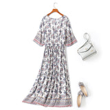 Danelle Plus Size White Floral Maxi Dress