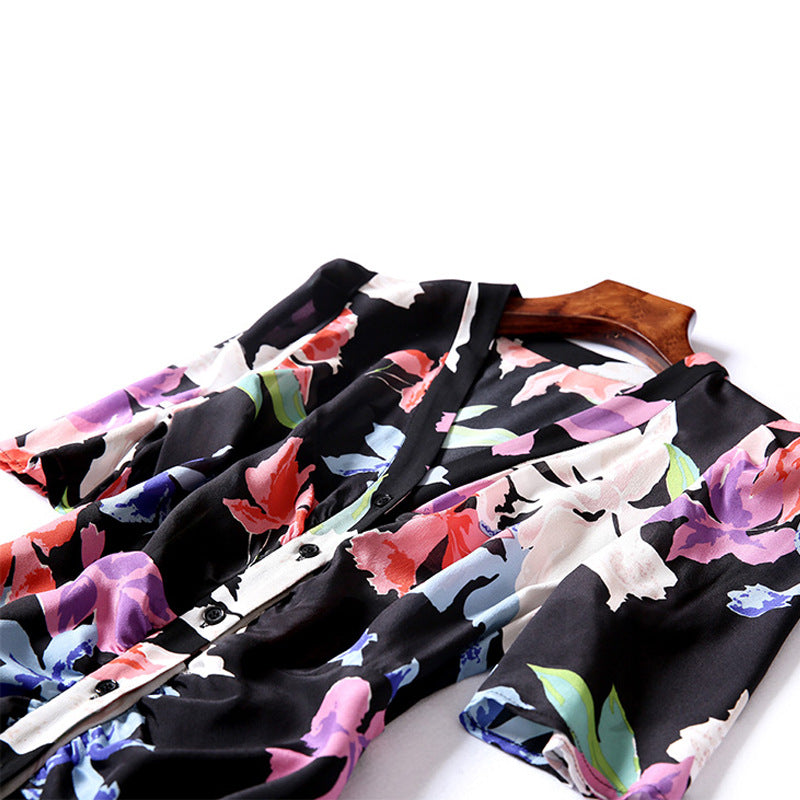 Plus Size Floral Mermaid Midi Dress