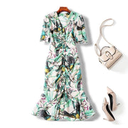 Plus Size Floral Mermaid Midi Dress