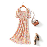 Carina Plus Size Vintage Floral Midi Dress