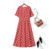 Plus Size Floral Wrap Dress