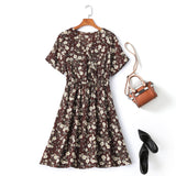 plus size floral wrap dress