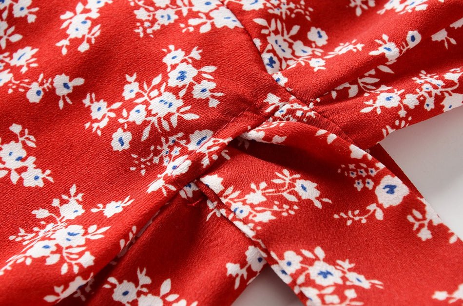Plus Size Floral Wrap Dress