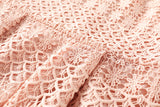 Queen Plus Size Pink Lace Formal Dress