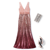 Varina Plus Size Sequin Evening Dress