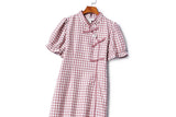 Plus Size Gingham Cheongsam