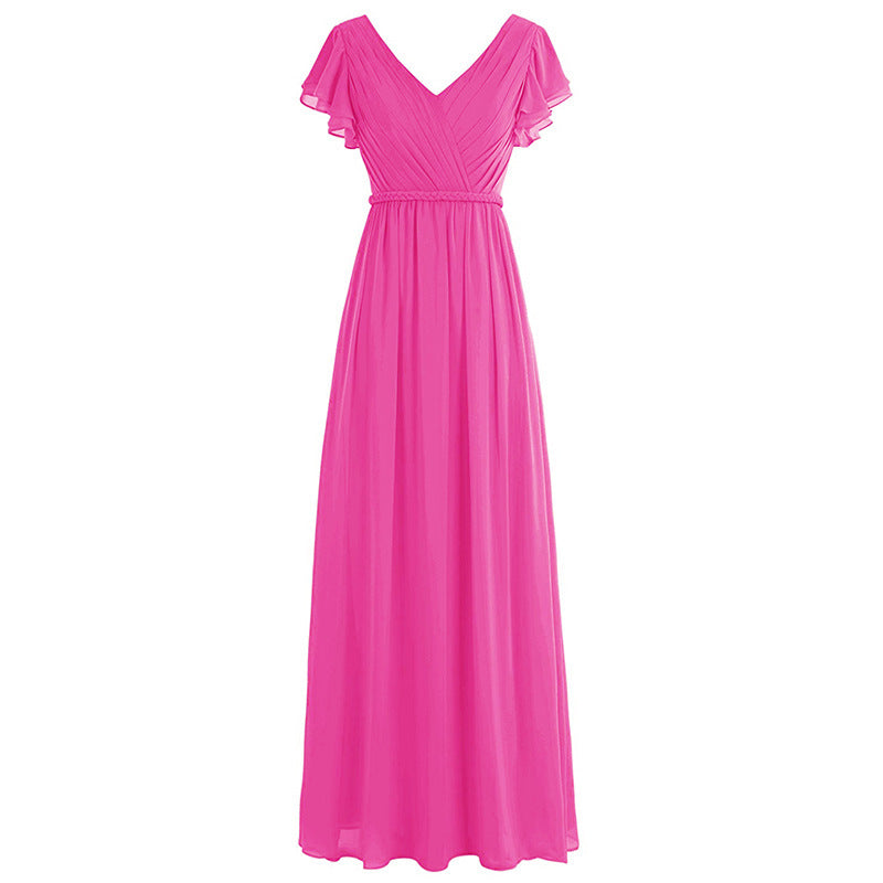 Grecian Crochet Maxi Dress Maroon