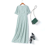 Debora Plus Size Green Floral Maxi Dress