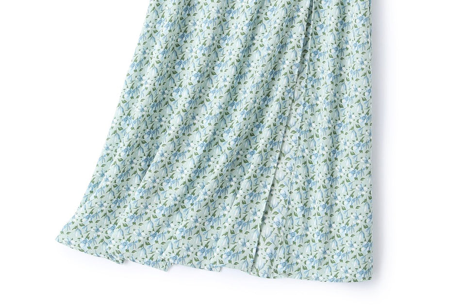 Debora Plus Size Green Floral Maxi Dress